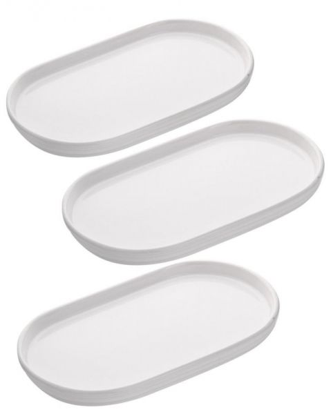 Toraman 3'lü Oval Tabak 20x12 cm
