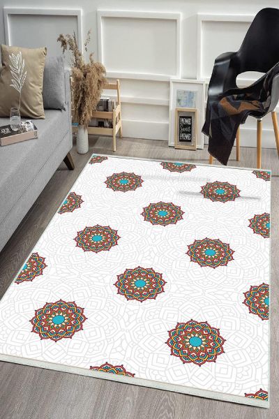 Birkilim Yıkanabilir Dekoratif Halı İpeksi Kaymaz Taban | MLN-IP-HS-497