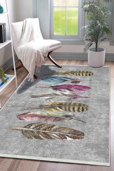 Birkilim Yıkanabilir Dekoratif Halı İpeksi Kaymaz Taban | MLN-IP-SD-289