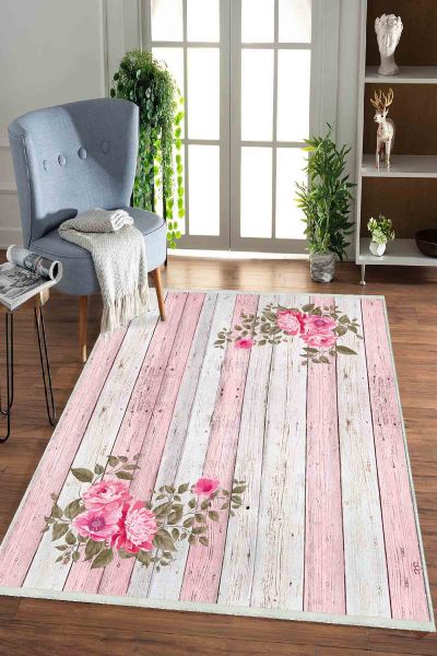 Birkilim Yıkanabilir Dekoratif Halı İpeksi Kaymaz Taban | MLN-IP-HK-0166