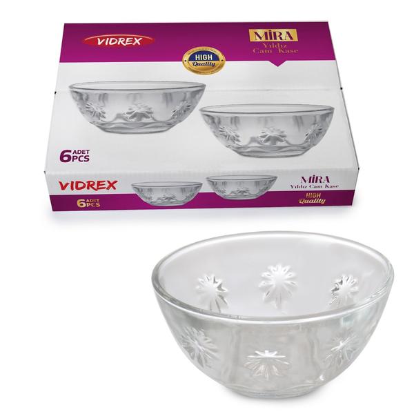 MB2-9 MIRA YILDIZ GLASS BOWL 6LI 9 cm | IPEK-11062