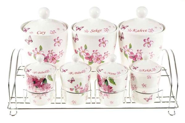 Güven Home Baharat Kavanoz Seti 15 Parça Charlotte