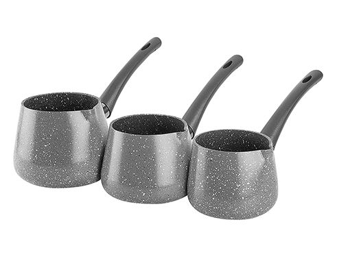 018-01-3 PIECE GRAY GRANITE COATED COFFEE SET