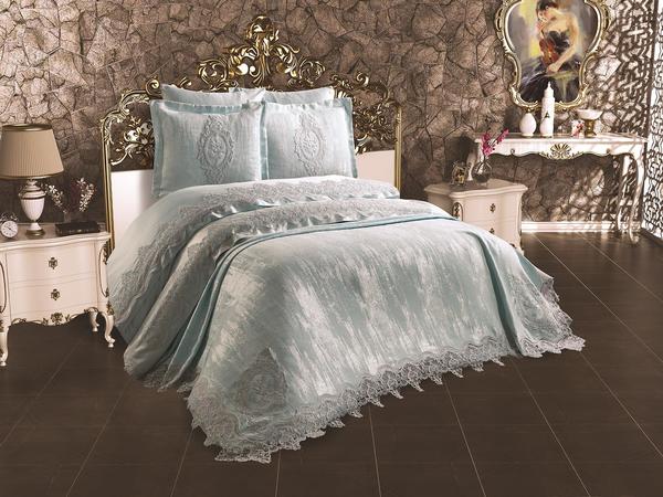 French Laced Cloud Bridal Set Water Green