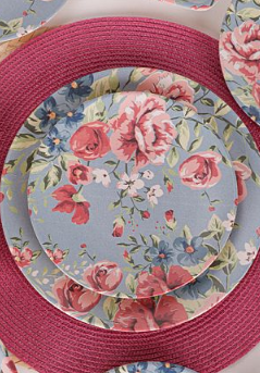 1 Adet Tek Parça Rose Blue 18715 Pasta Tabağı | Keramika