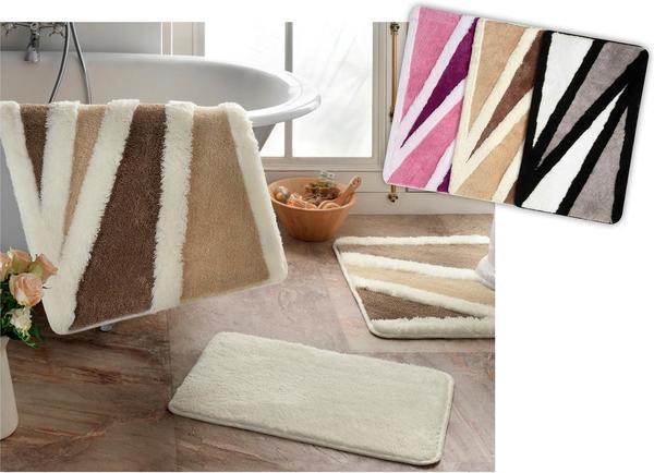 Tac Comfort Lüks Adelin Banyo Hali Seti 3 Parca Mor