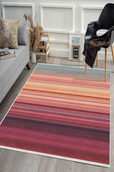 Birkilim Yıkanabilir Dekoratif Halı İpeksi Kaymaz Taban | MLN-IP-HS-393