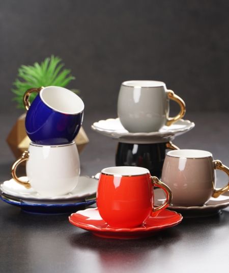 Porselen 6 Li Çay Fincan Takimi 180 Ml