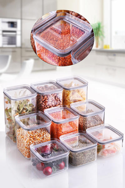 Ensemble de rangement en acrylique 9 pièces