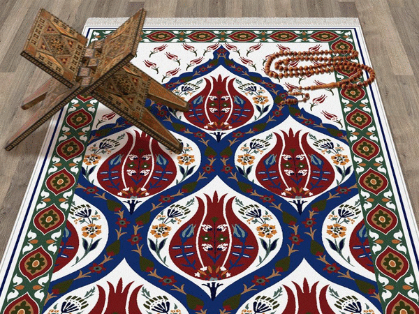 Lale Kadife Seccade Bordo