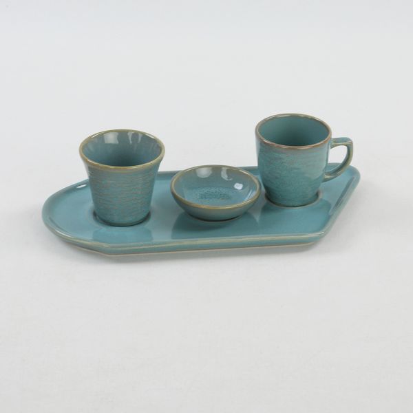 Ocean Coffee Presentation Set 8 Pieces for 2 Persons | ceramics