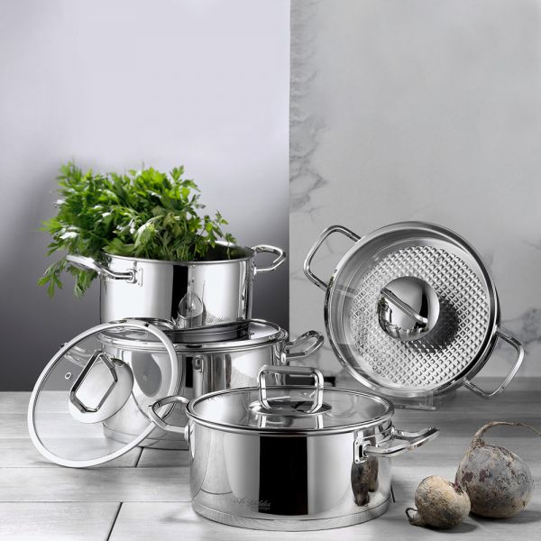 فينتو برستيج طقم أواني طهي مغطى بالزجاج 4 قطع | Aryıldız