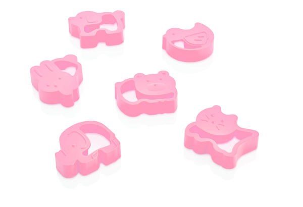 باييف | قالب كوكي وردي 6 قطع كريستال