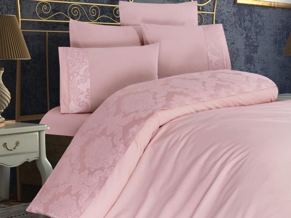 Ensemble de housse de couette double Dowry Land Azalea Poudre