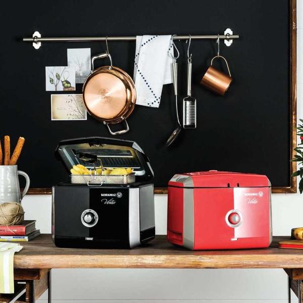 Korkmaz Vertex Fritteuse | 900 W | Rot  | A486-02