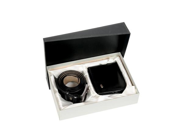 Avangarde Silver Wallet Belt Set of 2 Black