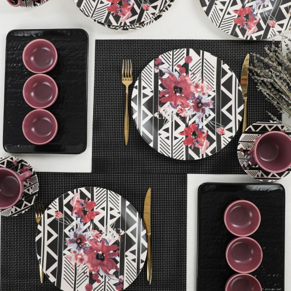 طقم فطور ليلك 26 قطعة لـ 6 أشخاص | سيراميك