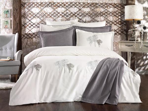 Elegant Tree Nakışlı Gelin Seti Antrasit