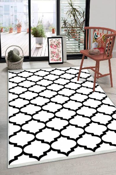 Birkilim Yıkanabilir Dekoratif Halı İpeksi Kaymaz Taban | MLN-IP-HS-177