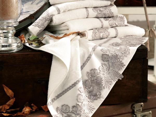 Serviette de bain en bambou French Laced Leaf Dowery | Ruché