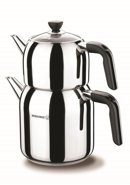 Korkmaz Kappa Çaydanlık Paslanmaz Çelik 2.9 Litre | İndüksiyon | A078-01
