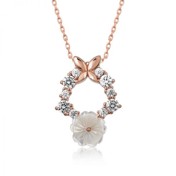 Gümüş Bahar Çiçeği Kolye