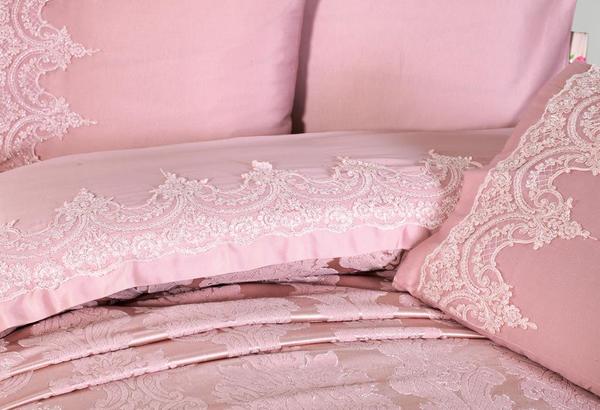 French Laced Dowry Pique Set Nilay Powder