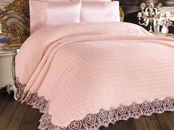 Französische geschnürte Mitgiftdecke Set Paris Powder