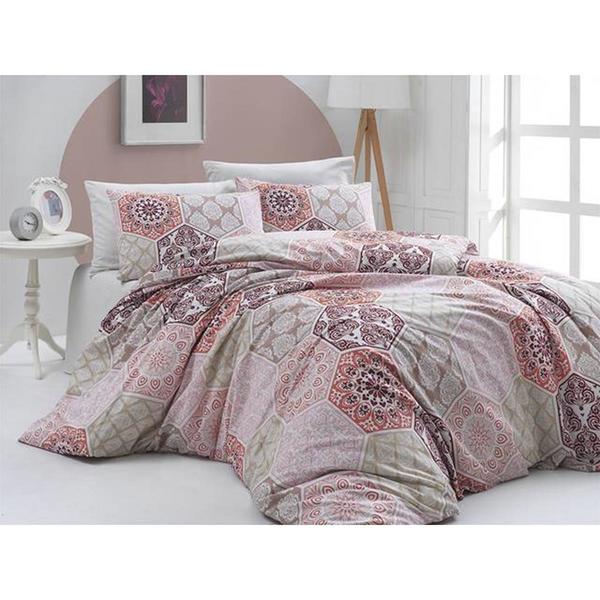 Ensemble de housse de couette simple Zambak-Home-6862-02