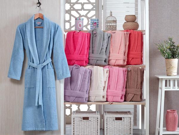 Kamelie 100% Baumwolle Bademantel