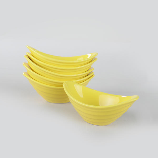 Assiette à Snack Gondola Jaune 16 Cm 6 Pièces - 100 | Keramika