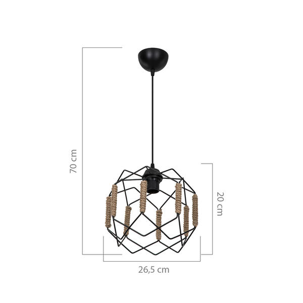 Schwarze schwarze Pendelleuchte