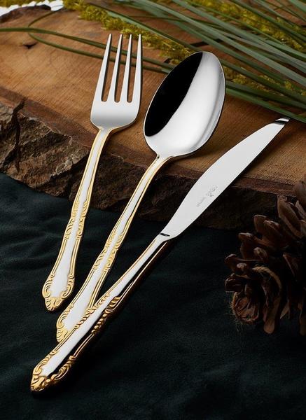 Neva Lora | 84 Parça | Gold & Gümüş | Çatal Kaşık Bıçak Seti | N2602