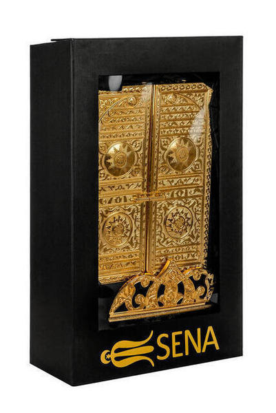 Kaaba Door Patterned Quran Box with Quran Gift-1329