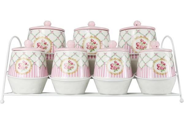 Hayal 15 Parça Baharatlık Seti | Standlı | Pembe |By-aj000436-14368