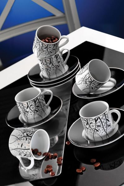 Kütahya Porselen Rüya 7041 Desen Kahve Fincan Takımı