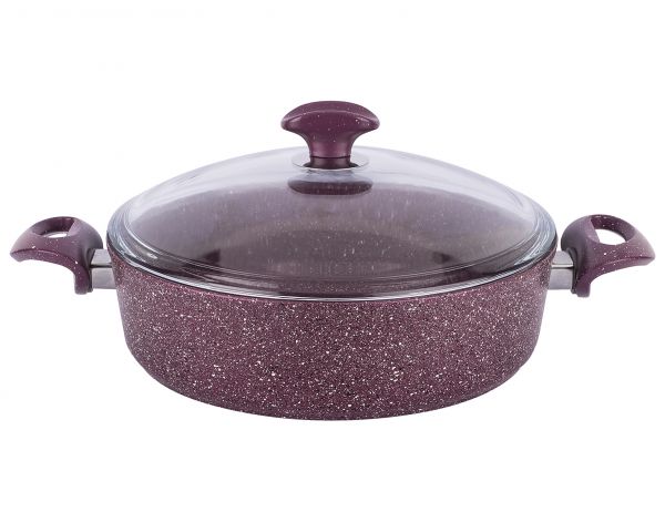 Tantitoni | 28 cm Granıtte Mor Sığ Tencere