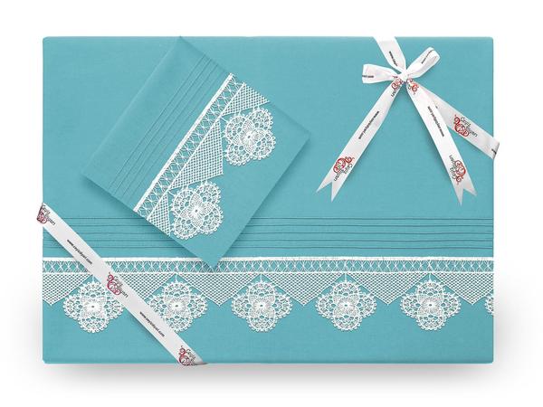 Shimmer Needle Lace Bettbezug Set Benzin