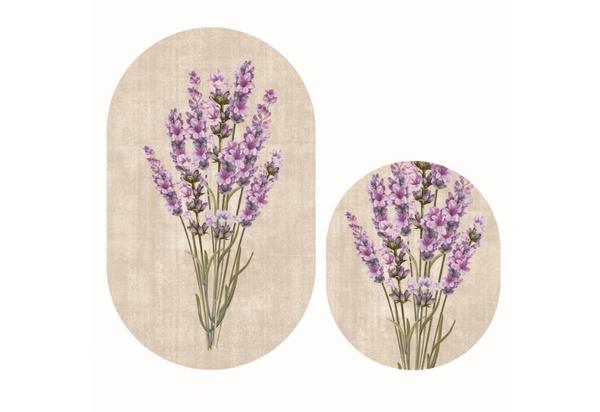 Soley Lavanta Djt. Oval 2 Li Banyo Paspas Seti Klozet Takımı 0687 01