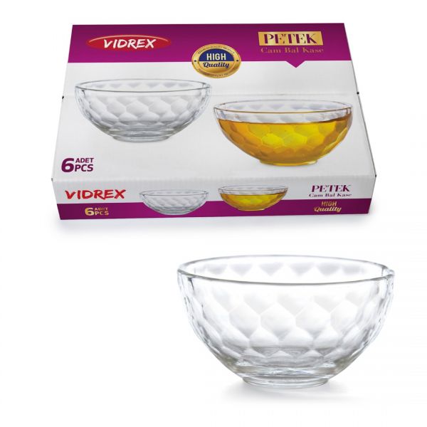 İpek Züccaciye | Petek 6'lı Cam Bal Kasesi | HCB-68