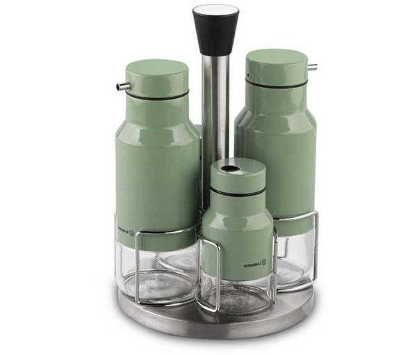 Korkmaz Stora Yuvarlak 4'Lü Salata Sos Seti | Yeşil | A755-02