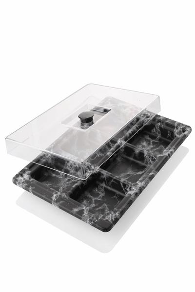 6 Bölmeli Akrilik Kapaklı Kahvaltılık