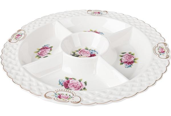 Almina Vera 5 Bölmeli Porselen Servis Tepsisi