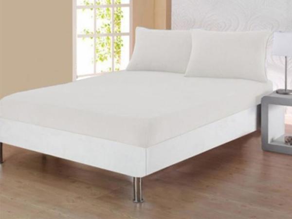 Combed Cotton Double Fitted Sheet White