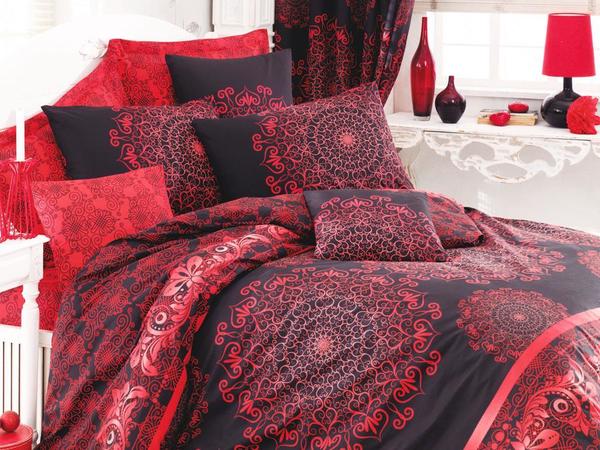 Ottoman 100% Cotton Single Duvet Cover Set Red | Best Class