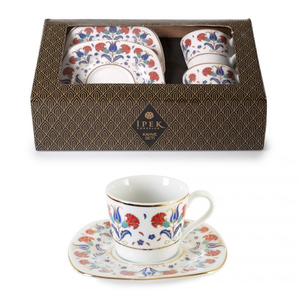 SK53T #OG-5401# 2LI GRI KUTU PRS KARE KAHVE TAKIMI |IPEK-74501