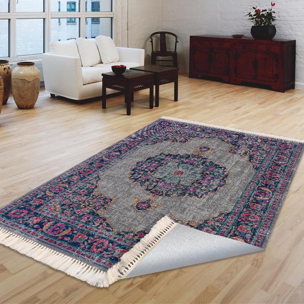 Milano Yıkanabilir Dekoratif Halı Kaymaz Taban | 8mm | MLN-DOT-HT753