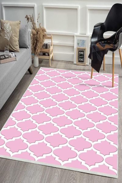 Birkilim Yıkanabilir Dekoratif Halı İpeksi Kaymaz Taban | MLN-IP-HS-544