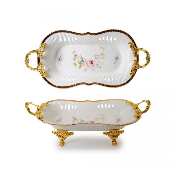 DY8119-13-3 33 cm METALLBEINE PORZELLAN FRUCHT | SEIDE-5519