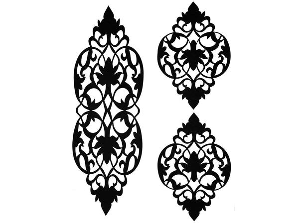 طقم غرفة جلوس زامباك مخملي 3 قطع أسود